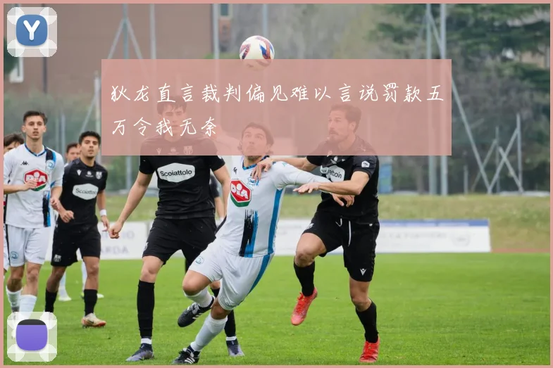 狄龙直言裁判偏见难以言说罚款五万令我无奈